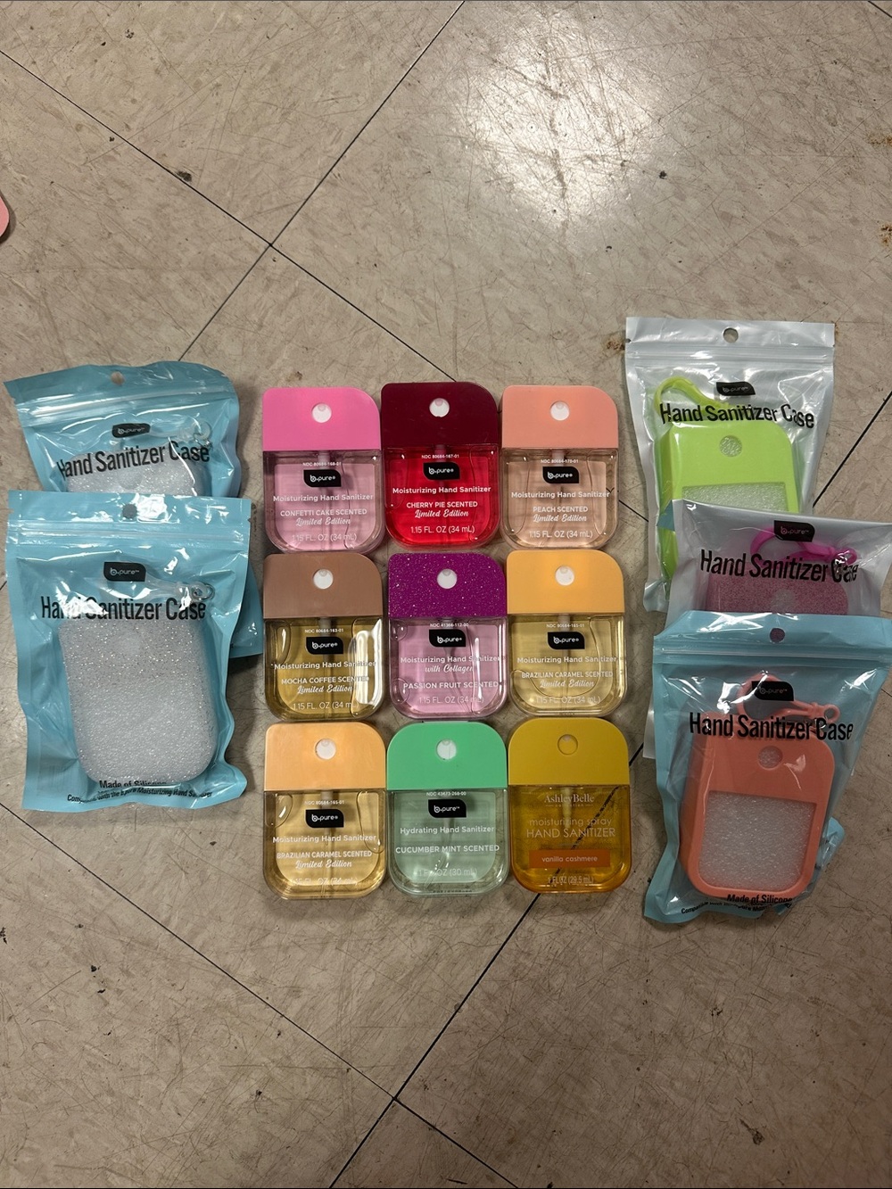Assorted Color Hand Sanitizer Gel with Silicone Case - Multi-Pack